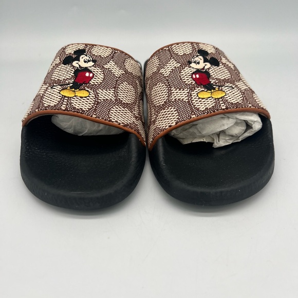 Disney Parks Signature Textile Jacquard Mickey Slides - Picture 2 of 15